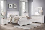 Traditional Design Bedroom Furniture 1pc Dresser of 6x Drawers Faux Alligator Embossed Fronts White Finish Wooden Furniture - as Pic