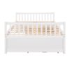 Full size Daybed with Twin size Trundle and Drawers;  Full Size - White