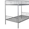 Twin Over Twin Metal Bunk Bed - Silver