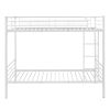 Twin Over Twin Metal Bunk Bed - White