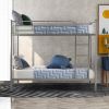Twin Over Twin Metal Bunk Bed - Silver