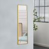 Golden Aluminium alloy Metal Frame Arched Wall Mirror ; Bathroom Vanity Mirror; Bedroom Home Porch; Decorative Mirror; Clothing Store; Mirror; Wall Mo