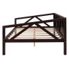 Full size Daybed;  Wood Slat Support - Espresso