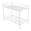Twin Over Twin Metal Bunk Bed - White